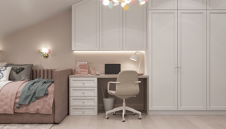 Проект комнаты для девочки от дизайнера Елены Коровиной 