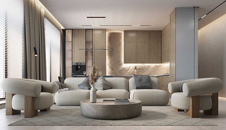  Благородное сочетание пастельных тонов в проекте дизайнера Яны Лутовиновой