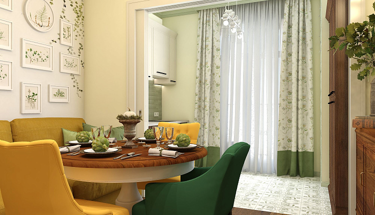 проект столовой-гостиной