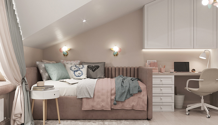 Проект комнаты для девочки от дизайнера Елены Коровиной 