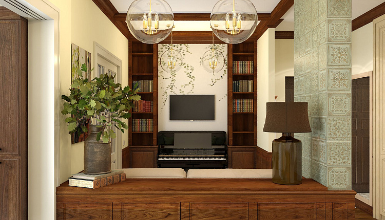 проект столовой-гостиной