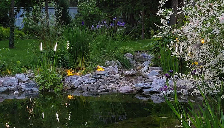 Реализация проекта уличного освещение в одном из загородных домов Подмосковья