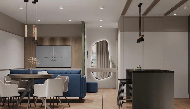 Проект квартиры в ЖК "Булгаковский парк", г. Саратов  дизайнера Марии Михайловой 