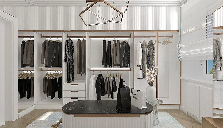 Проект гардеробной от дизайнера @kurvichevairina