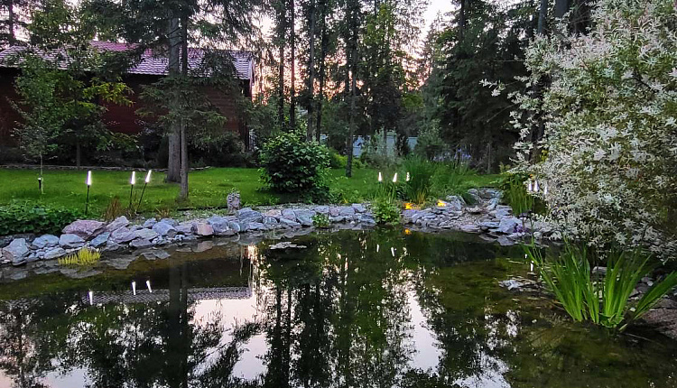 Реализация проекта уличного освещение в одном из загородных домов Подмосковья