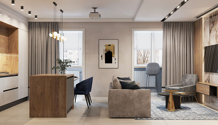 Проект кухни-гостиной