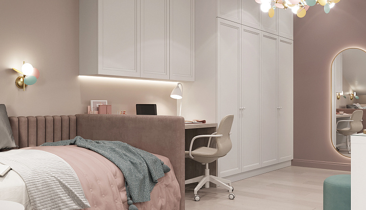 Проект комнаты для девочки от дизайнера Елены Коровиной 