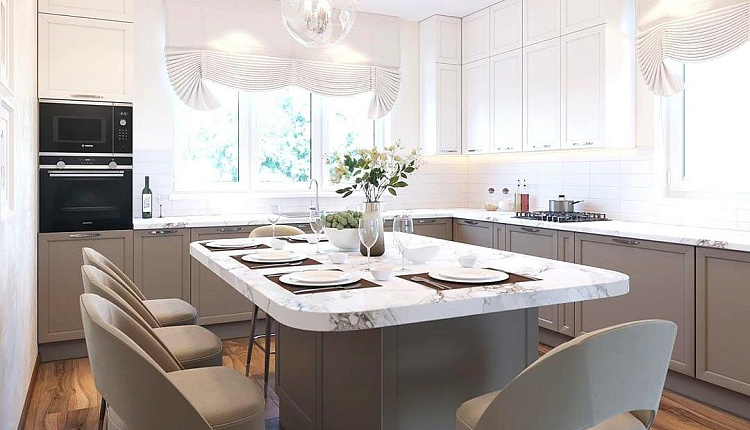 ПРОЕКТ КУХНЯ В ЗАГОРОДНОМ ДОМЕ  