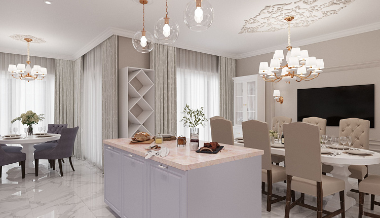 Проект кухни-гостиной