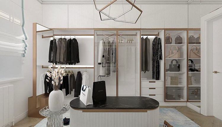 Проект гардеробной от дизайнера @kurvichevairina