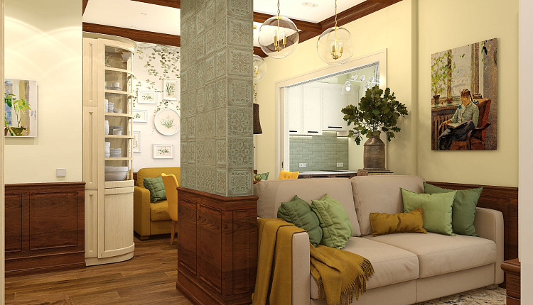 проект столовой-гостиной